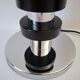 Chrome metal and wood lamp base from the 70s.