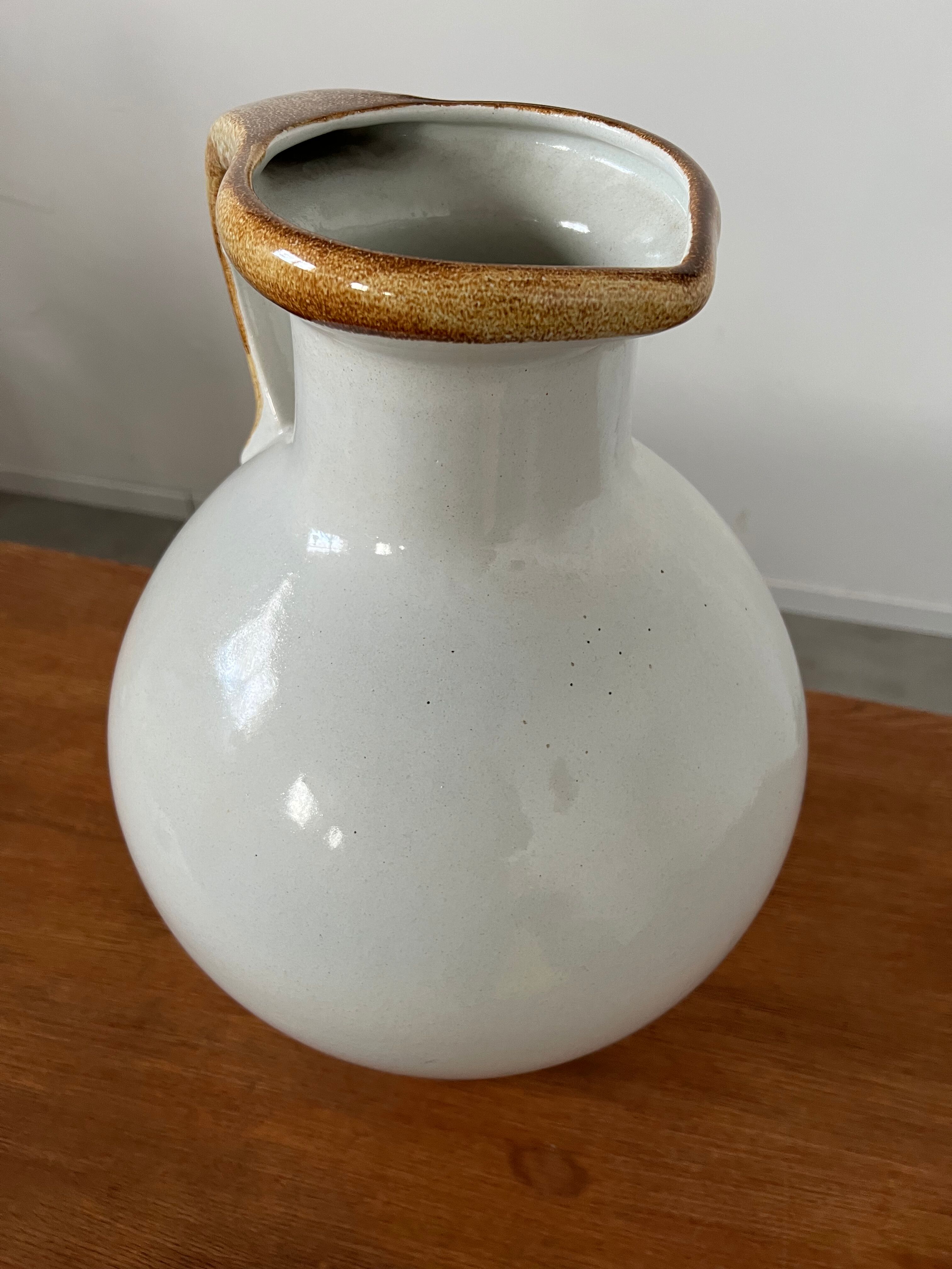 Pichet en céramique des années 50 St Clement vintage XXL 50 cm