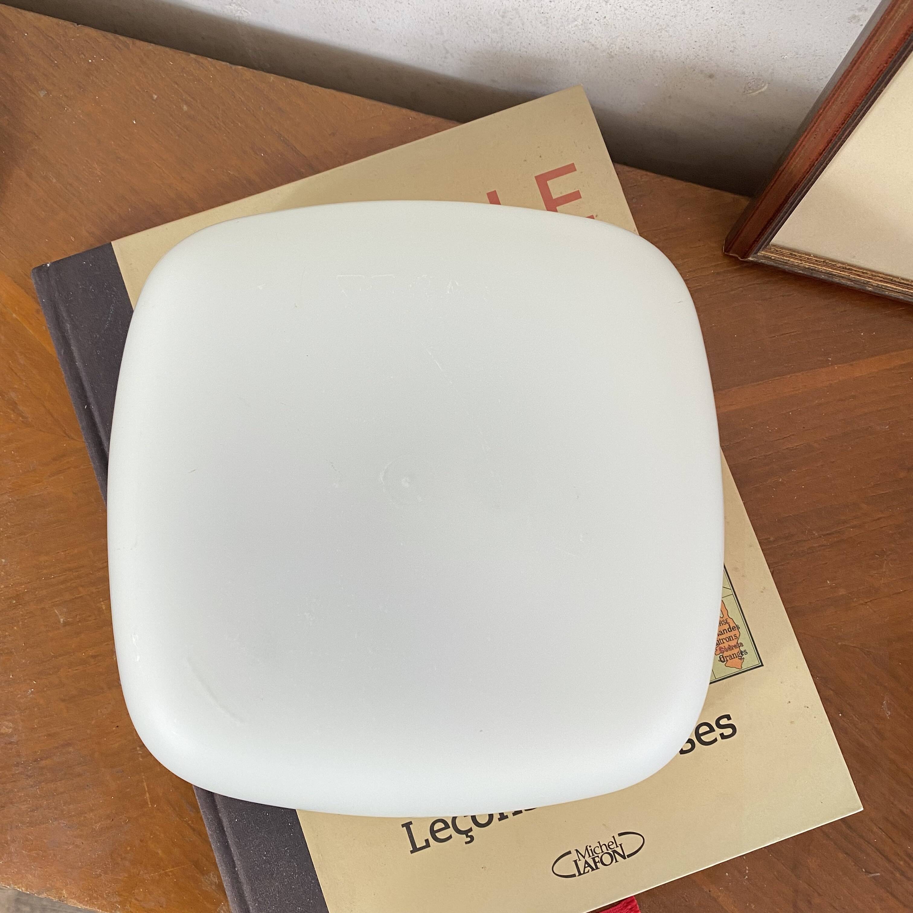 Ceiling light or square wall lamp 25 cm white glass