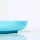 Round cup turquoise blue Art Deco Emaux de Longwy 1950
