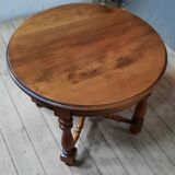 Round wooden coffee table
