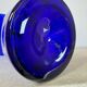 Blue crystal vase Scandinavian design Kaj Franck 70s
