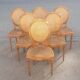 Set of 6 Louis XVI style medallion chairs