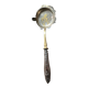 Cuillère à Sauce Art-Nouveau Décor Floral en Argent & Vermeil