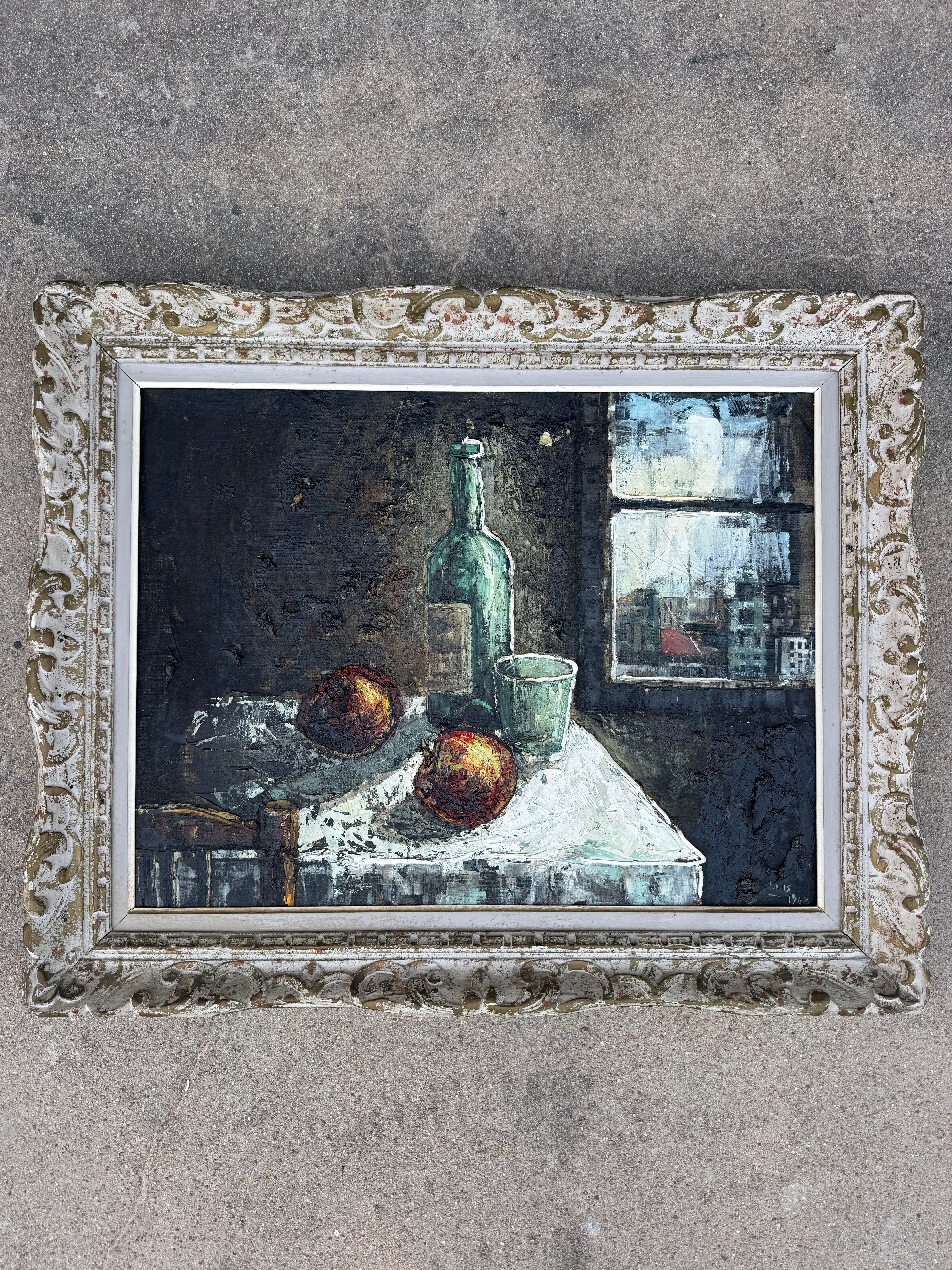 Still life tableau in Expressionist style from the 1960s.