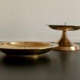 Set of 9 vintage brass candlesticks