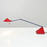 Red desk lamp by lungean & pellmann for brilliant leuchten germany, 1980