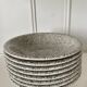 Set of 8 hollow plates in Italian speckled ceramic