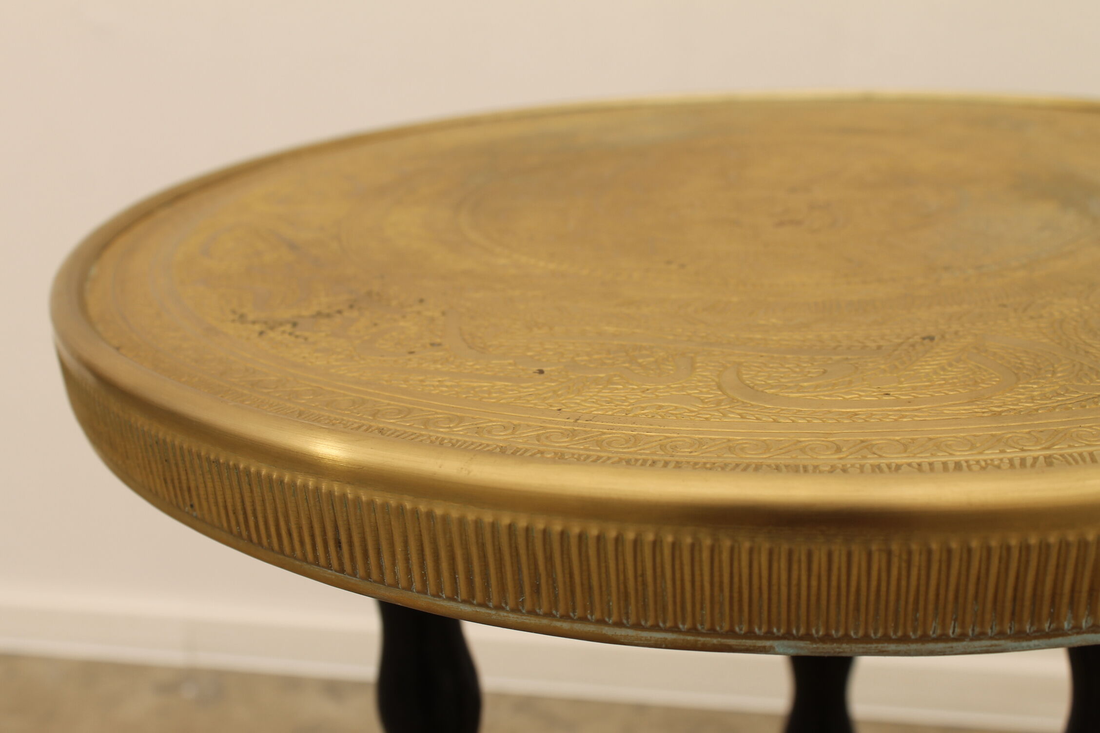 Art deco wood and brass side table 1930s