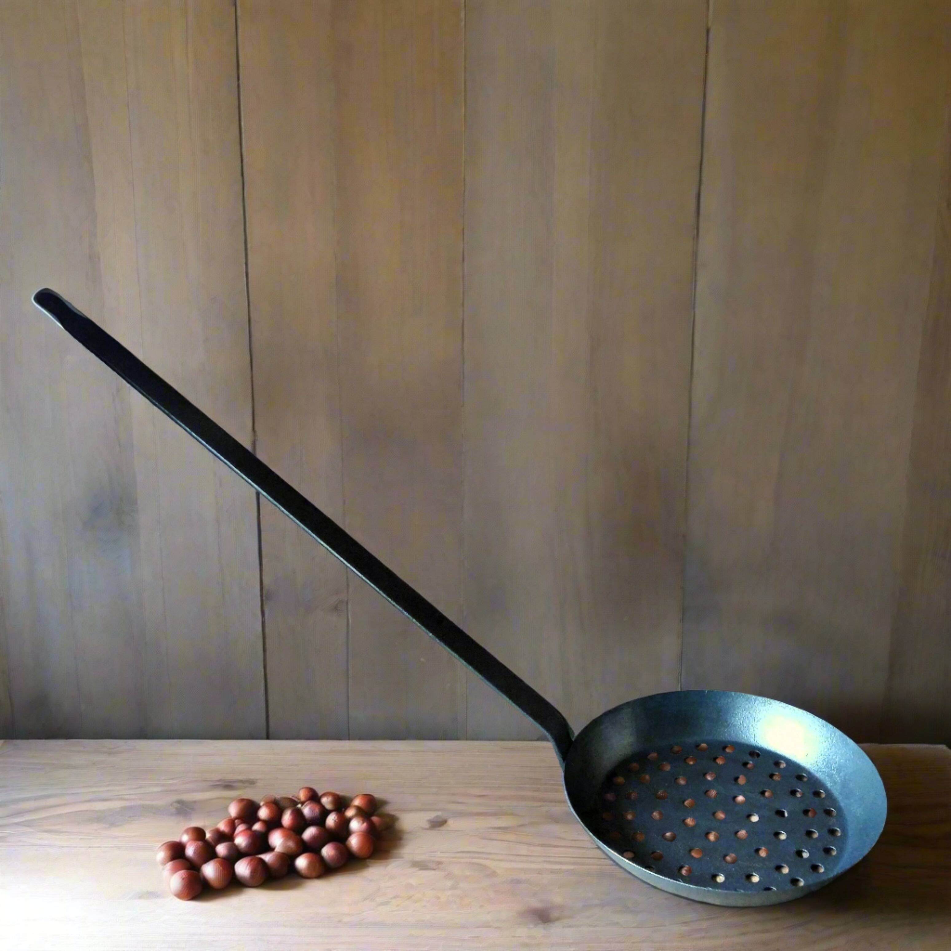 Chestnut Roaster. Extra Long Handled, 3ft/90cms, Chestnut Roasting Pan. Autumn Essentials