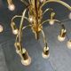 German vintage brass chandelier by Star Leuchten, 1970s.