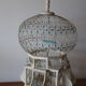 Vintage white and blue birdcage