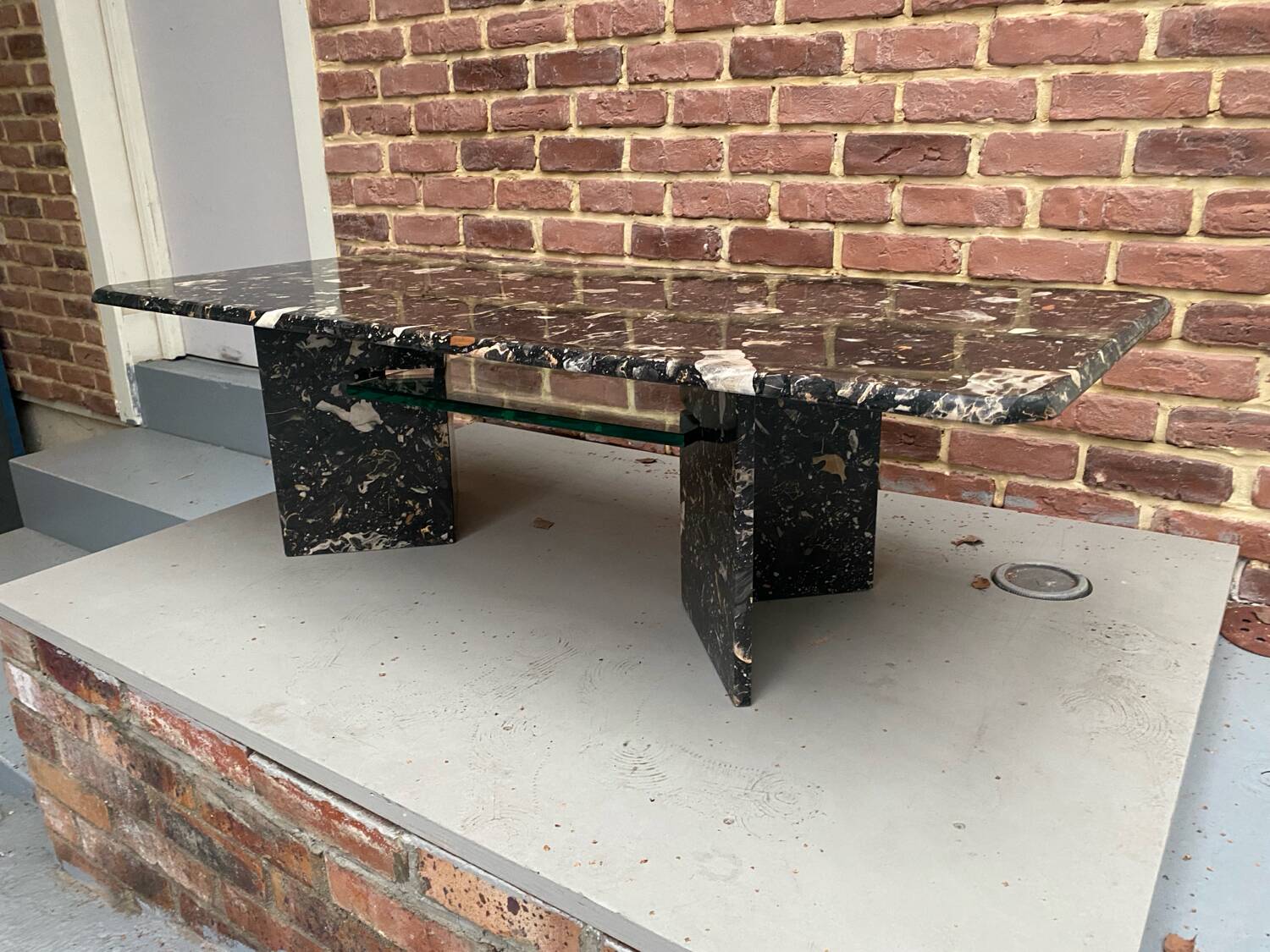 Black marble coffee table