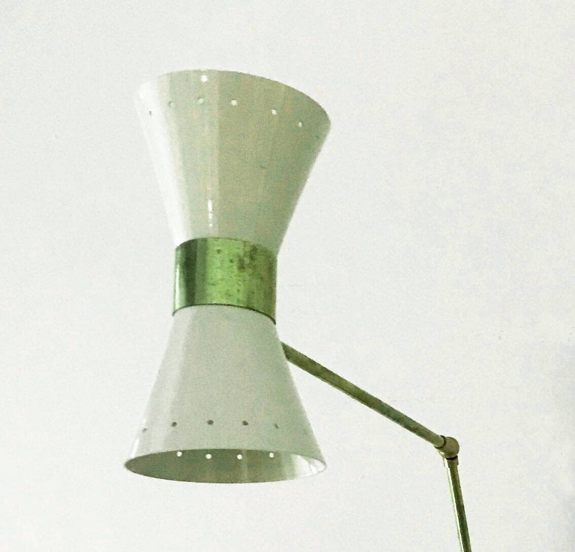 Italian articulated wall light diabolo design 50s