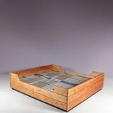 1970s pine wooden bed from Finland