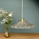 Vintage moulded glass pendant light - tableware collection - (CVE1)