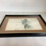 Large frame with rabbits in nature