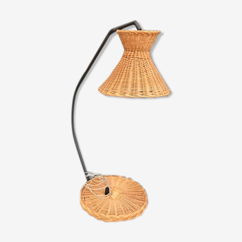 Lampadaire rotin