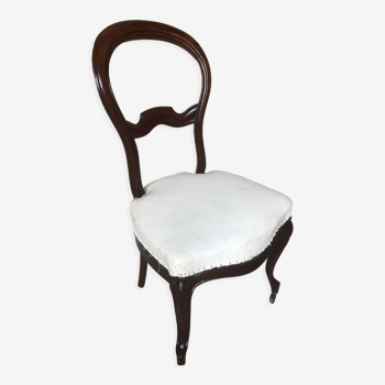 Louis XV style chair in cherry wood and fabric