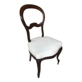 Chaise de style louis XV en merisier et tissu