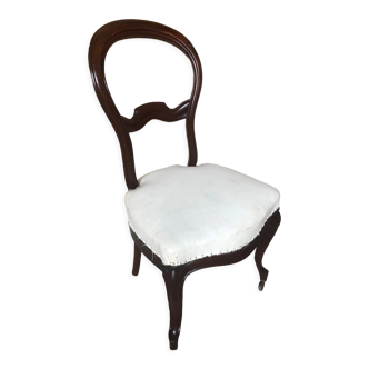 Louis XV style chair in cherry wood and fabric