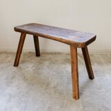 Brutalist oak bench