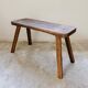 Brutalist oak bench
