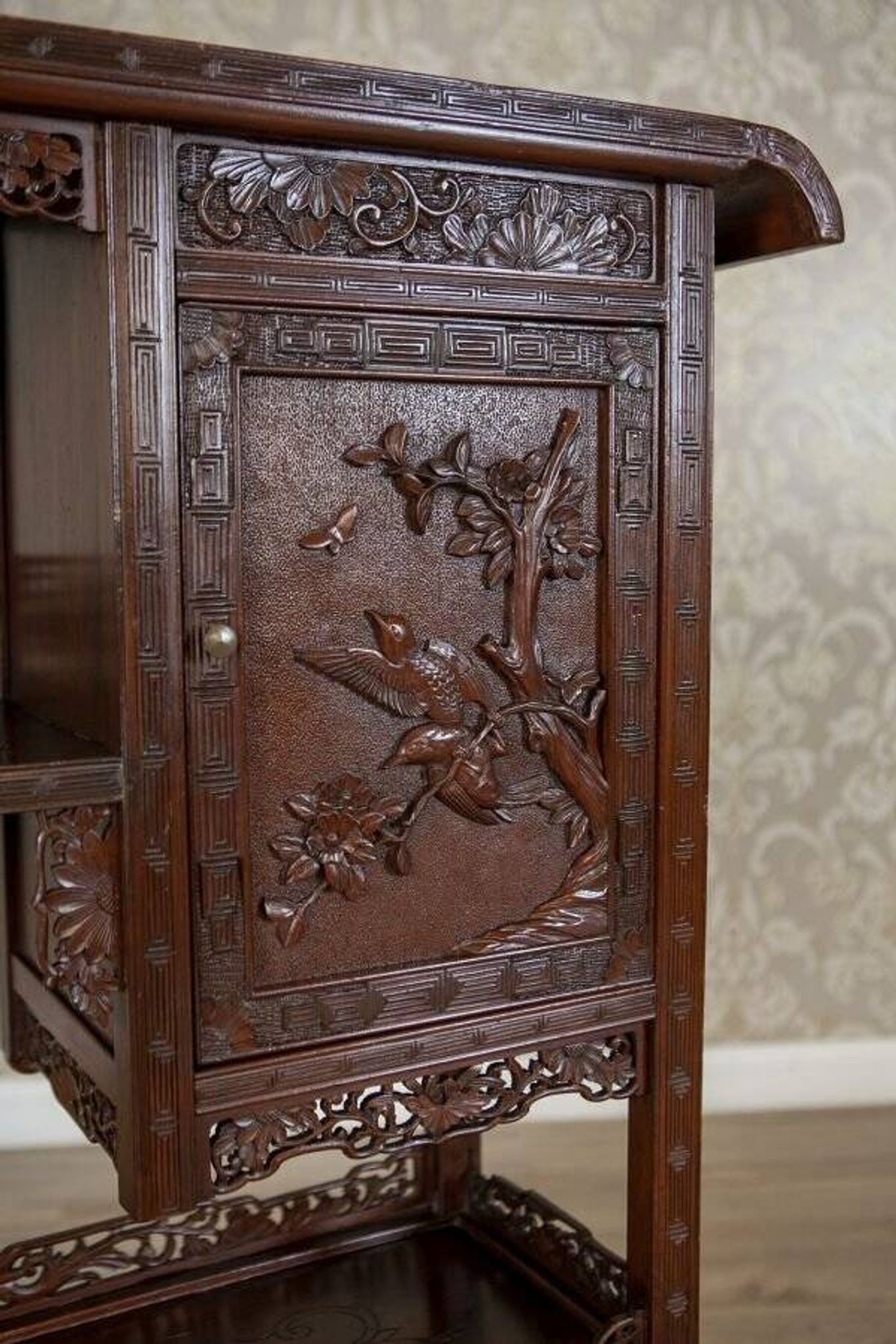 Antique Japanese Cabinet in Exotic Wood