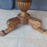 Walnut tripod pedestal table
