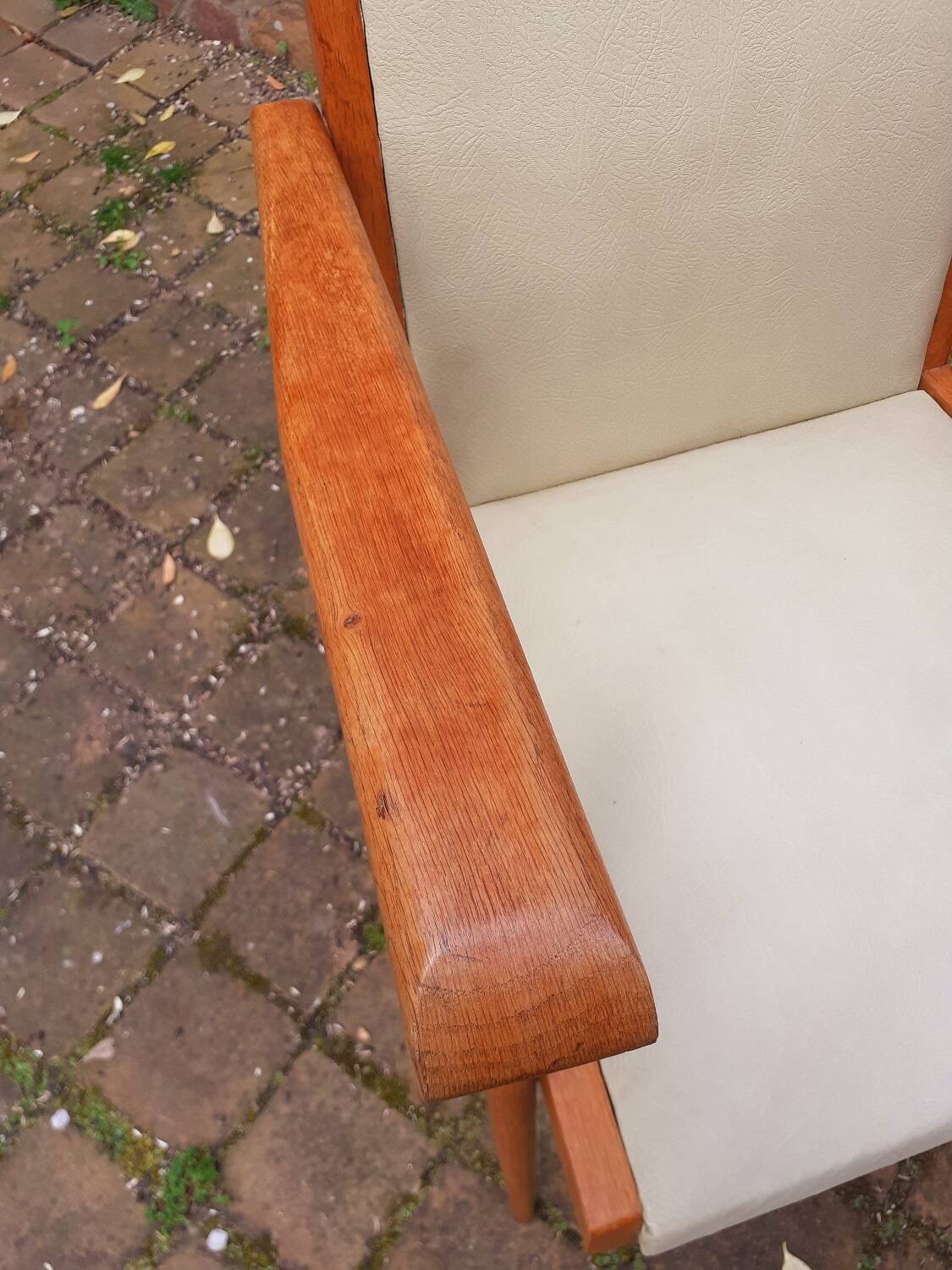 Paire de fauteuils année 50 pieds compas