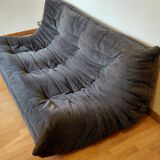 Togo corner sofa by Ligne Roset in anthracite alcantara.