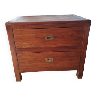 Danish teak and rattan dresser