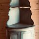 Shapely 19th century patina old two-door and 3 shelves