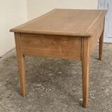 Solid desk in raw oak handles art deco shells