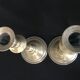 Pair of candlesticks, art nouveau, golden bronze
