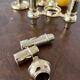 Very Rare Modular Scandinavian Brass Candlestick, 33-Piece Mid-Century Plug