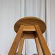 Vintage Oak Bar Stool: 1980s Yugoslavian Industrial High Chair
