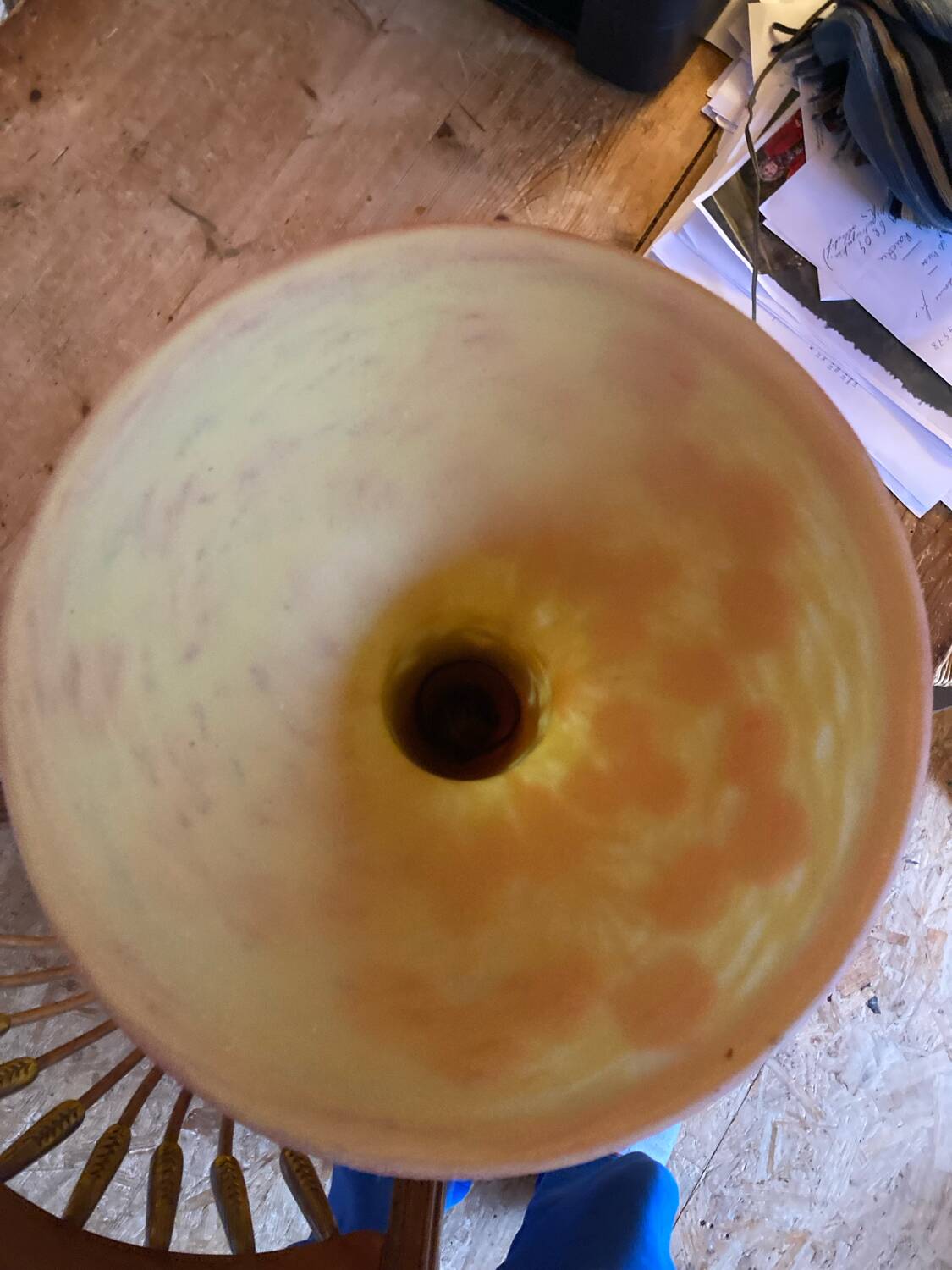 Marbled glass corolla cup. The French Glass.
