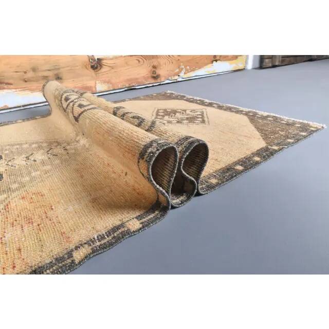 1970s Turkish Handmade Wool Runner Rug 81x297