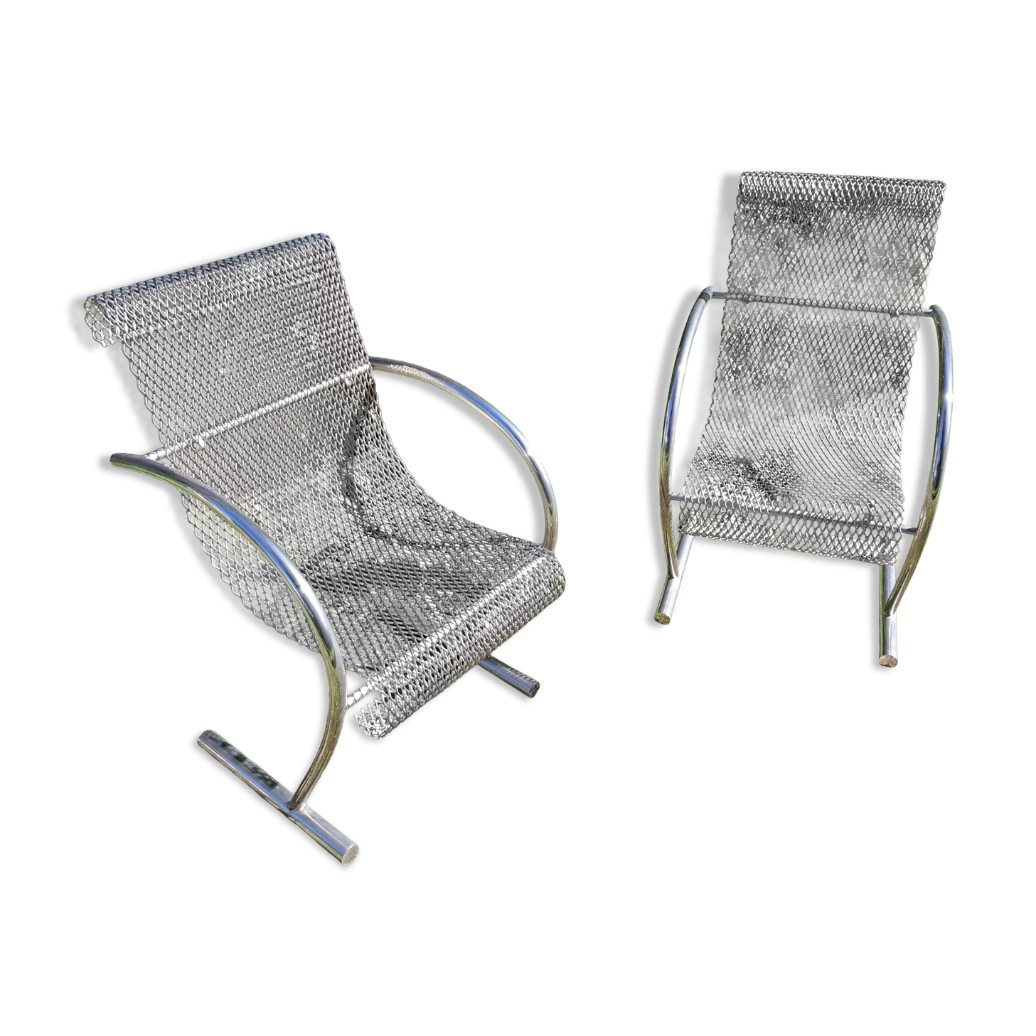 Paire de fauteuils “Sing Sing Sing” – Shiro Kuramata – XO – 1985