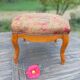 Louis XV style footrest stool pouffe wood and fabric