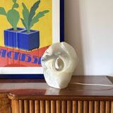 Sculptural alabaster table lamp, France 1980s