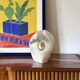 Sculptural alabaster table lamp, France 1980s