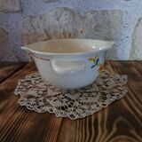 Round gravy boat with 2 handles in Sarreguemines earthenware, Anita decor