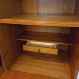 Armoire secrétaire meuble de rangement vintage style scandinave en teck