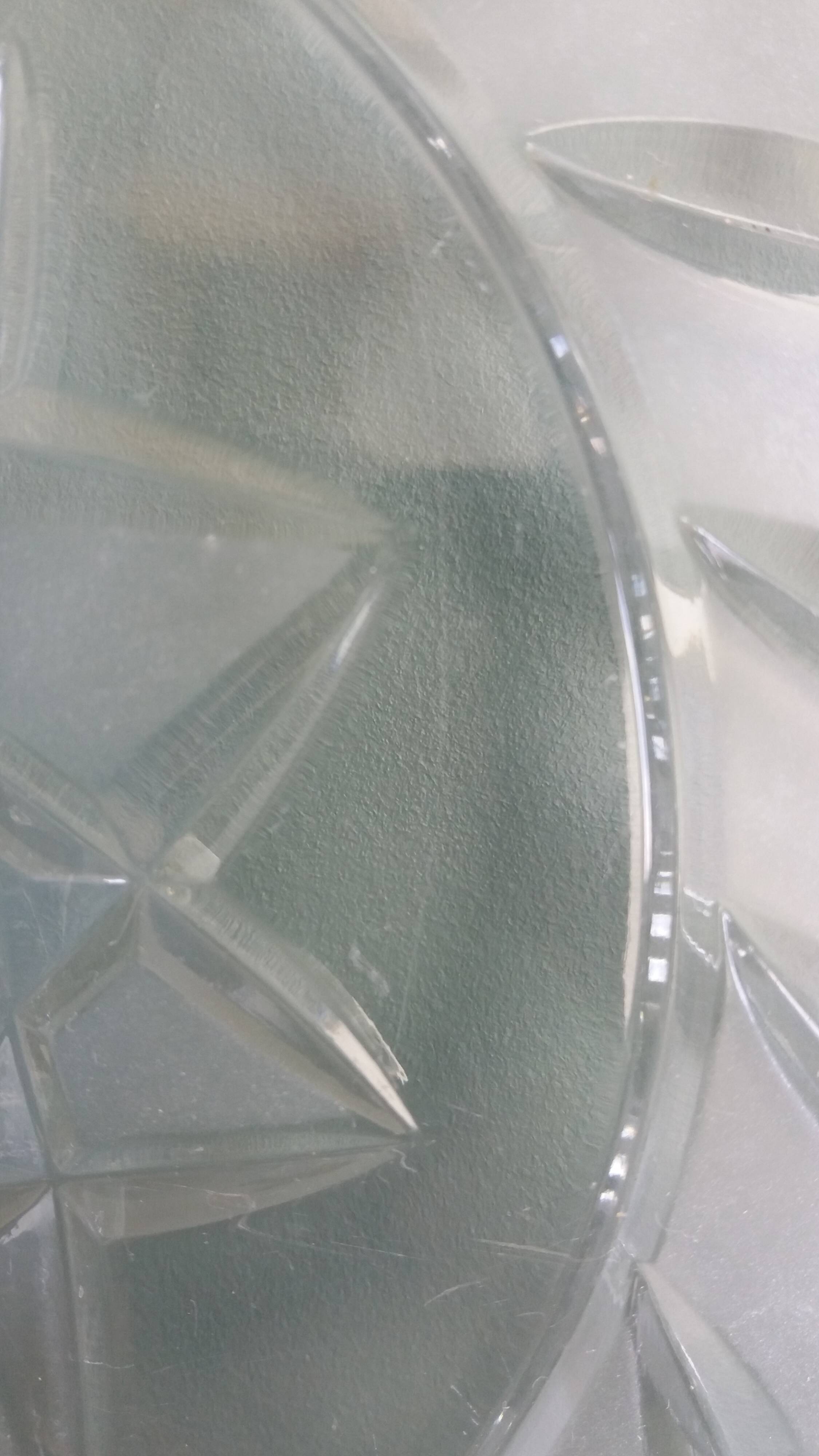 Pie dish, cut glass presentation plate by Walther Glass.