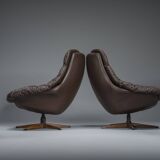 Fauteuils pivotants scandinaves par H.W. Klein pour Bramin, 1960, ensemble de 4