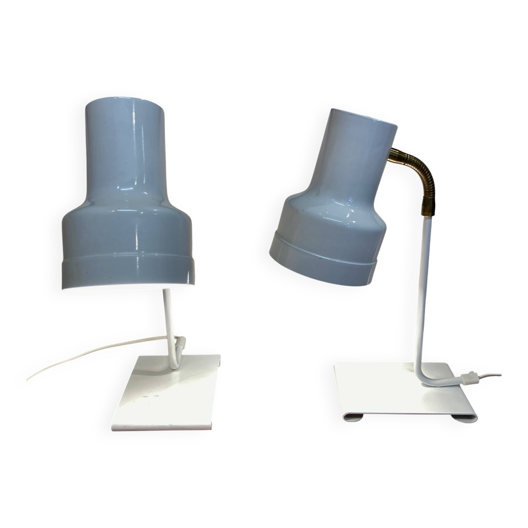 Paire de lampes métal Design scandinave.