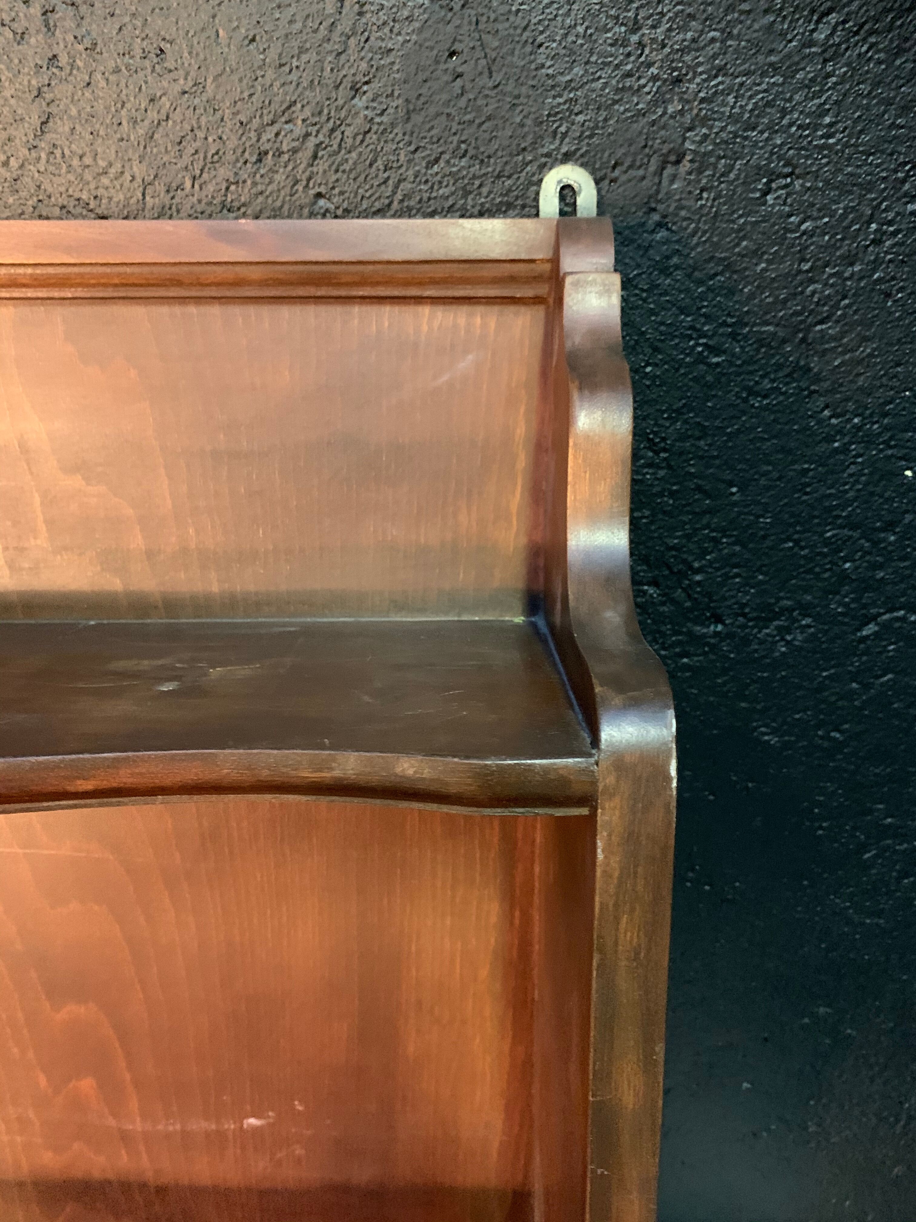 Étagère murale à double plateau en bois