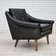 Fauteuil danois en cuir par Aage Christensen, années 1960
